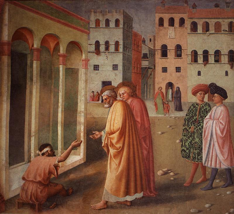 MASOLINO da Panicale Healing of the Cripple and Raising of Tabatha Norge oil painting art